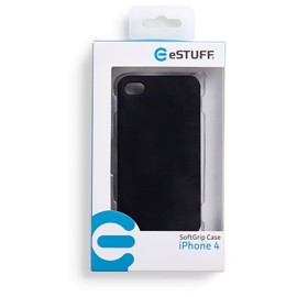 eSTUFF iPhone 4 SoftGrip Case - Sort